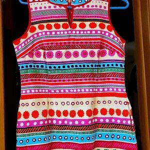 Talbots Cream and Pink Sleeveless Sundress